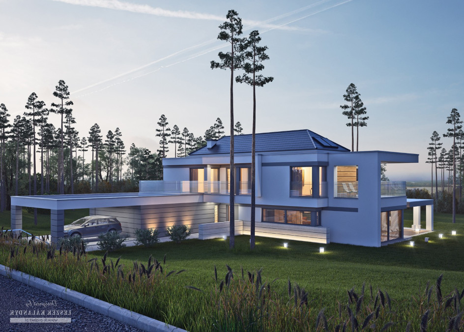 Budowa domu LK&1321 (odbicie lustrzane) z New-House