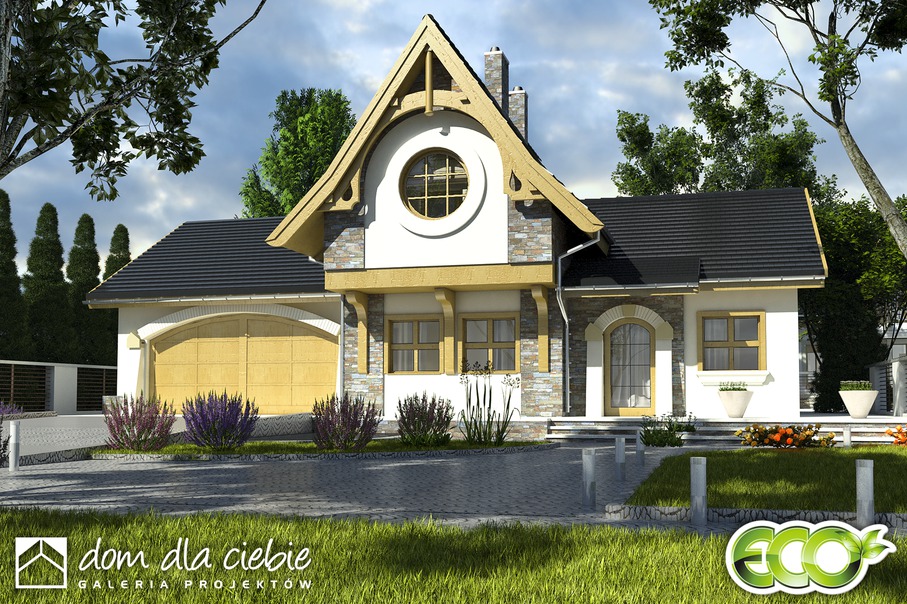 budowa domu Artur III z garażem 2-st. [A1] - New-House