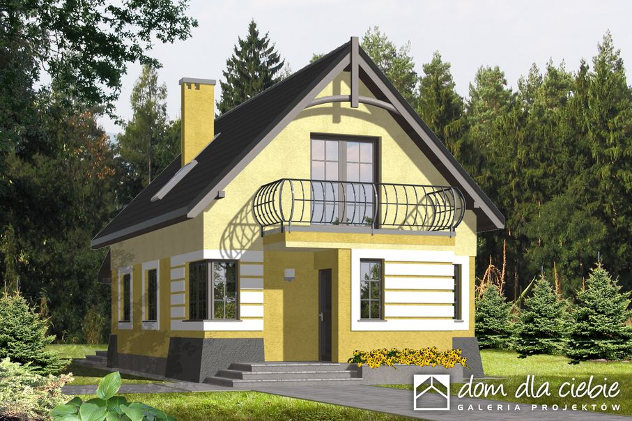 budowa domu Iza bez garażu [B] (odbicie lustrzane)- New-House
