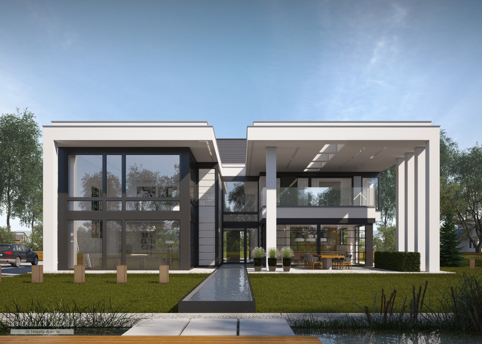 Budowa domu LK&1274 (odbicie lustrzane) z New-House