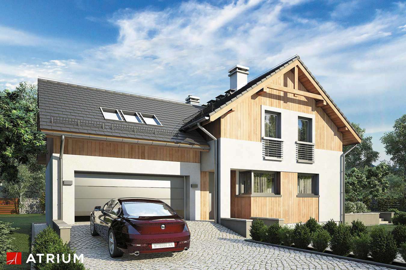 budowa domu Jupiter VI Bis odbicie lustrzane - New-House