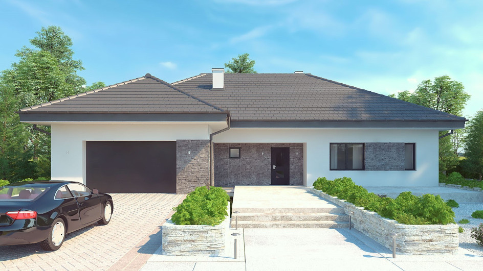 Budowa domu uA129 (odbicie lustrzane) z New-House