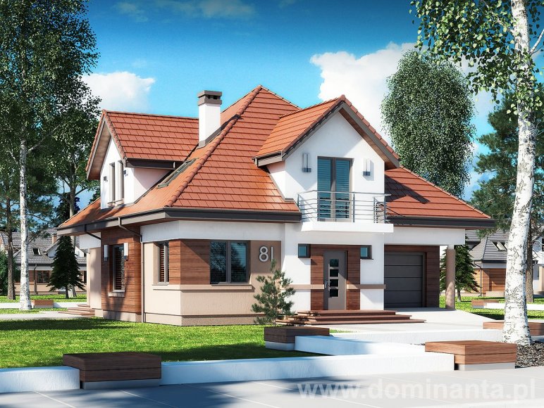 budowa domu FAUN N (Odbicie lustrzane) - New-House