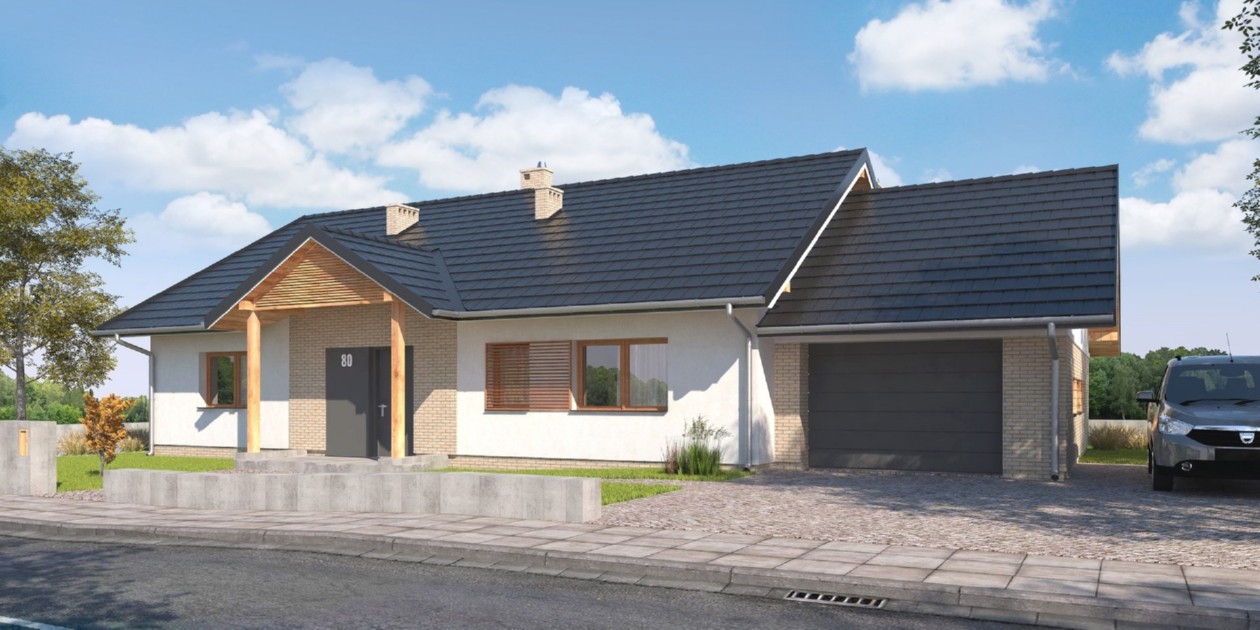 budowa domu Notus I G1 (Odbicie lustrzane) - New-House