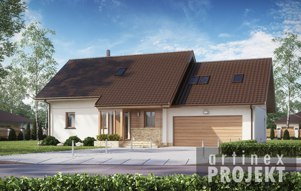 budowa domu- D186 (odbicie lustrzane)- New-House
