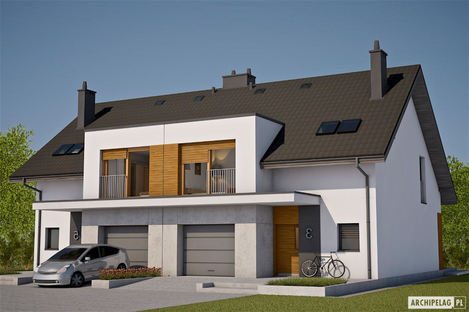 Budowa domu Wiktor G1 (bliźniak) (odbicie lustrzane) z New-House