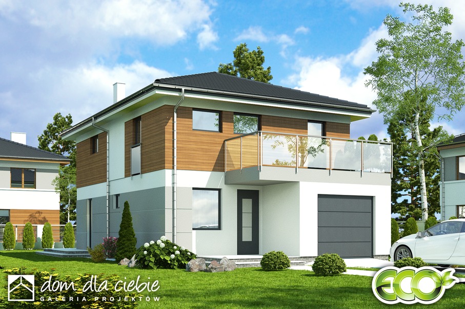 budowa domu Zyta z garażem 1-st. [A] - New-House