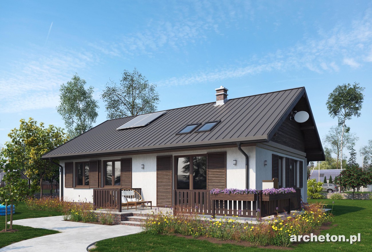 budowa domu Modrzyk Eko (odbicie lustrzane) - New-House