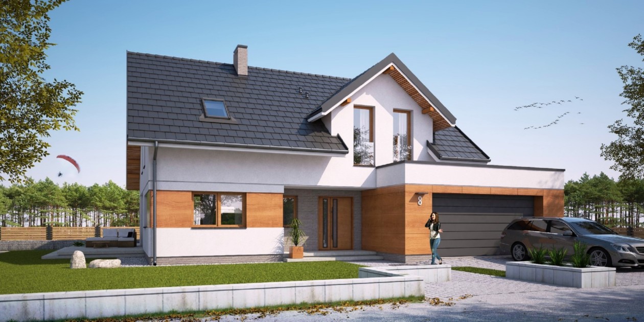 budowa domu Nobilis I G2 (Odbicie lustrzane) - New-House