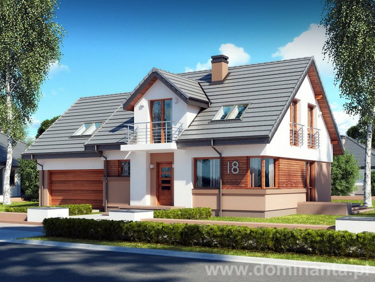 budowa domu KORALGOL II N 2G (Odbicie lustrzane) - New-House