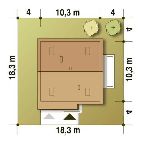 Nowinka IV z garażem 1-st. [A] (odbicie lustrzane) - miniatura 10