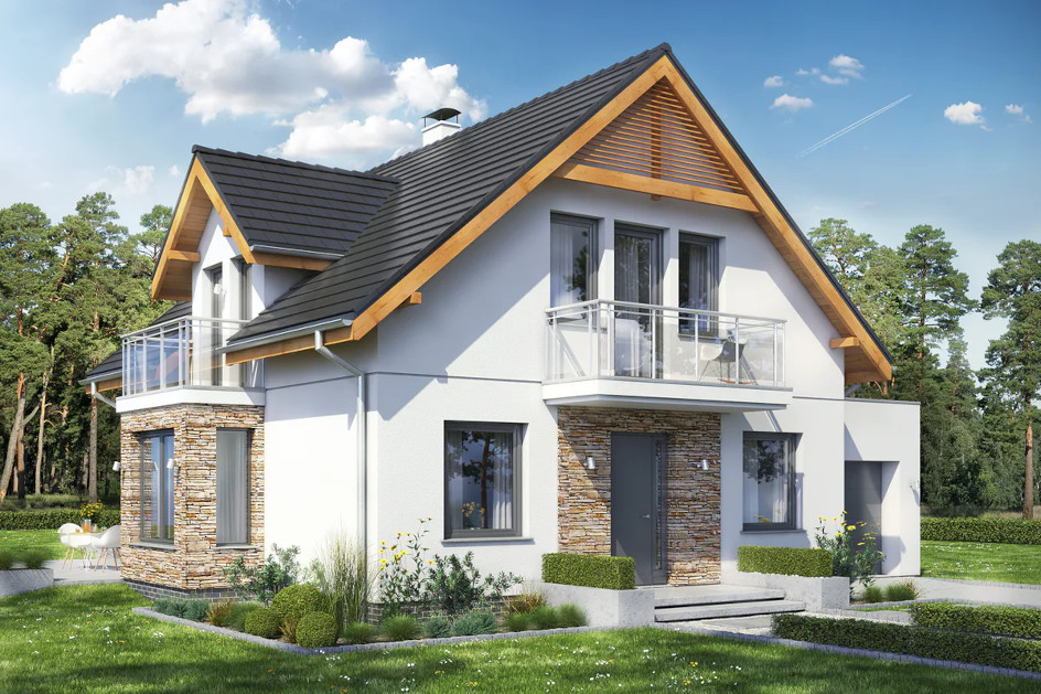 Budowa domu BASET 3 Z GARAŻEM z New-House