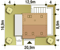 Franek z garażem 1-st. [A] (odbicie lustrzane) - miniatura 10