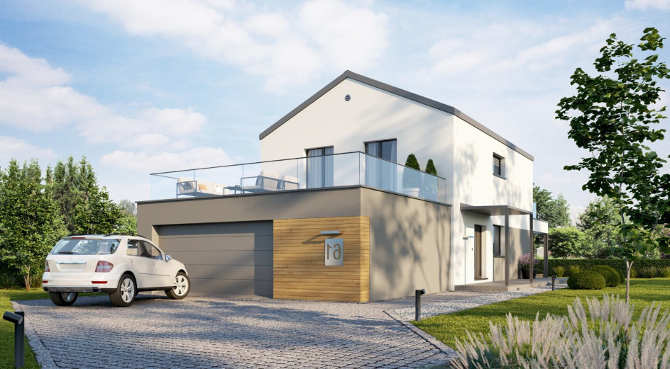 Budowa domu eko Typowy 55 (odbicie lustrzane) z New-House