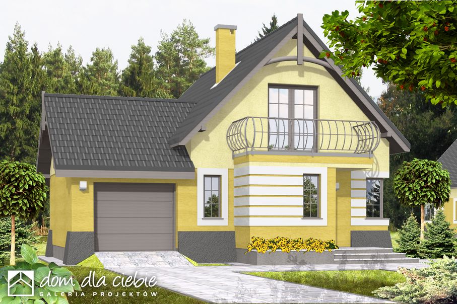 budowa domu Iza z garażem 1-st. [A] - New-House
