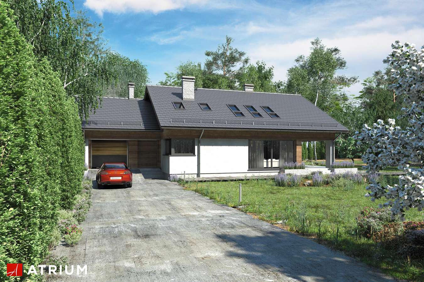 budowa domu Kos Plus odbicie lustrzane - New-House