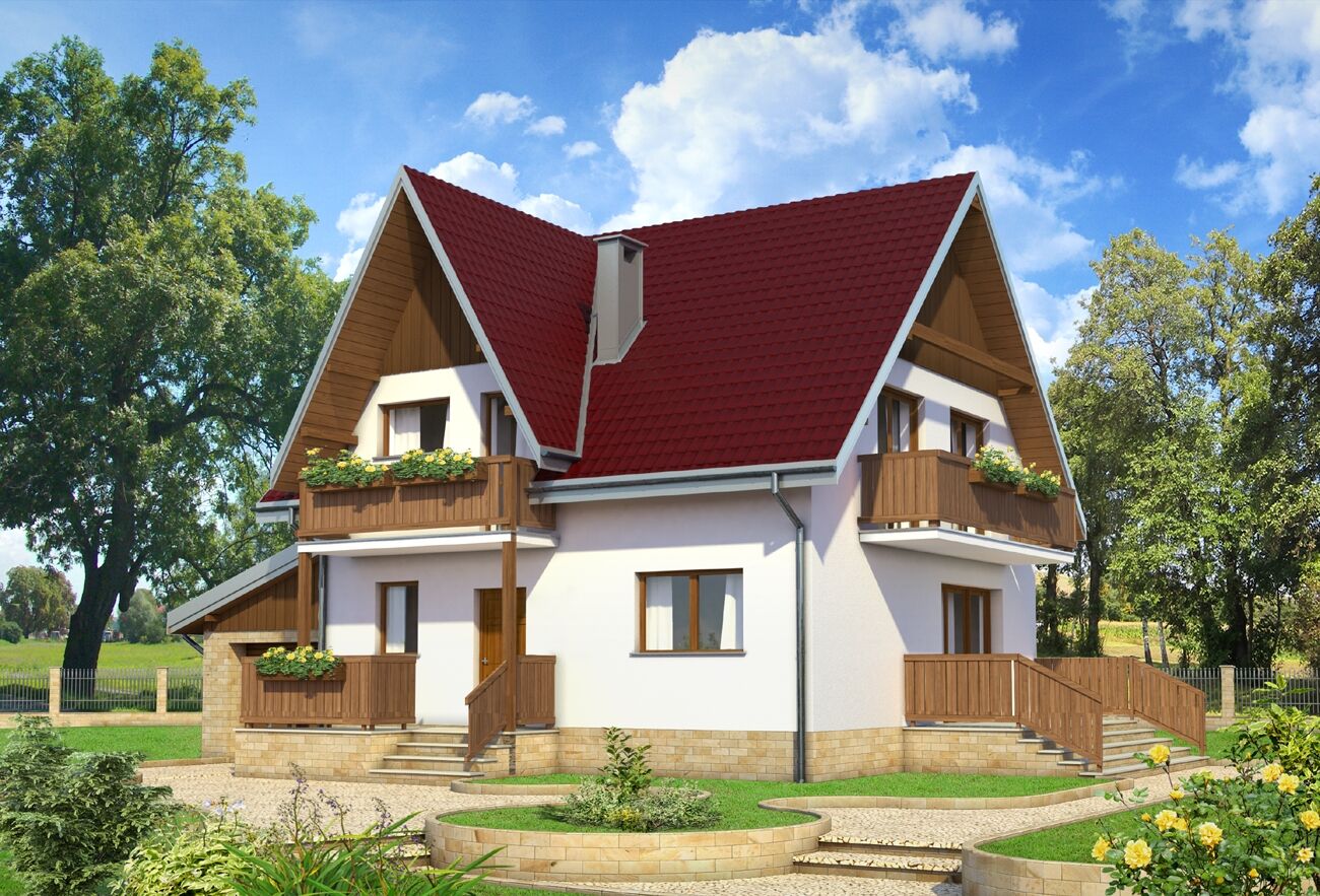 budowa domu Krokus (odbicie lustrzane) - New-House