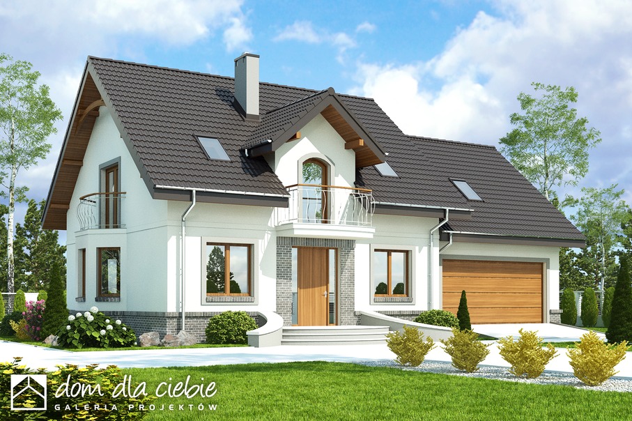 budowa domu Dom Dla Ciebie 3 z garażem 2-st. [A3] - New-House