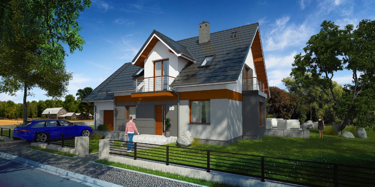 budowa domu Directus I G1 (Odbicie lustrzane) - New-House