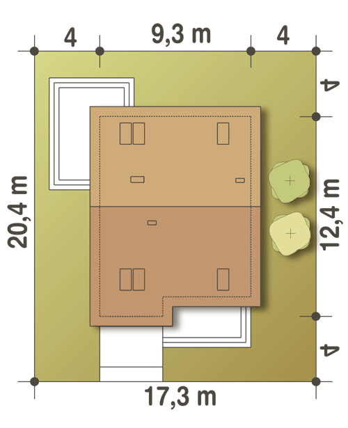 Miła z garażem 1-st. [A] (odbicie lustrzane) - miniatura 11