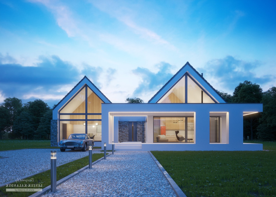 Budowa domu LK&1396 (odbicie lustrzane) z New-House