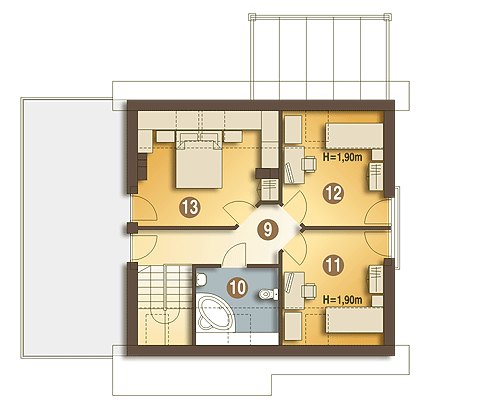 Franek z garażem 1-st. [A] (odbicie lustrzane) - miniatura 9