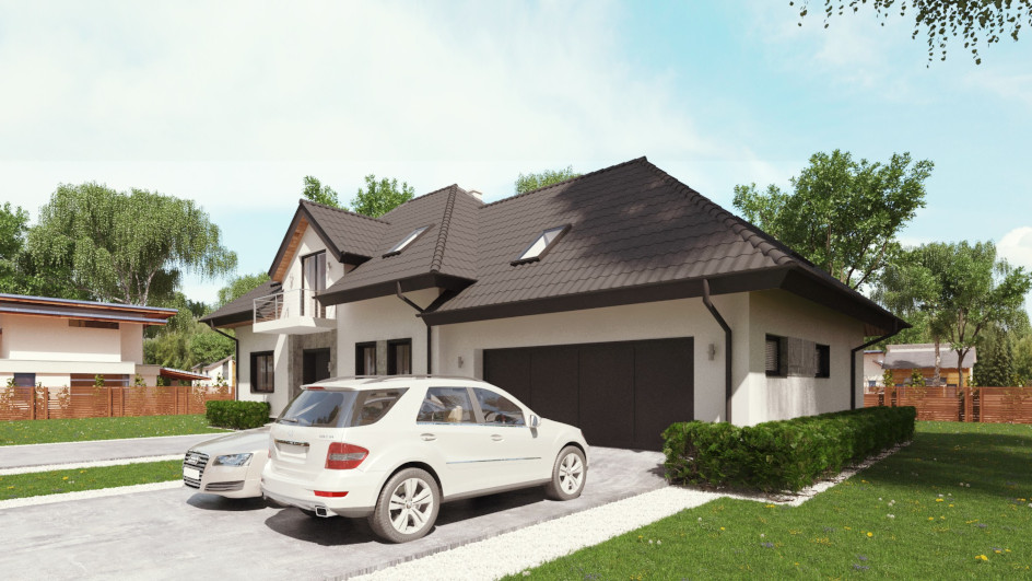 Budowa domu uA29v1 (odbicie lustrzane) z New-House