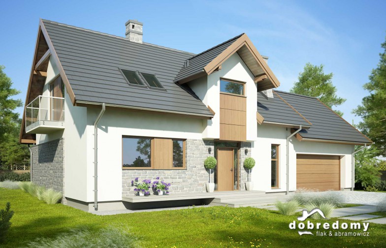 budowa domu Flora II 2G odbicie lustrzane - New-House