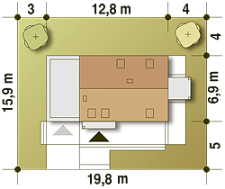 Eco 3 z garażem 1-st. [A] (odbicie lustrzane) - miniatura 10