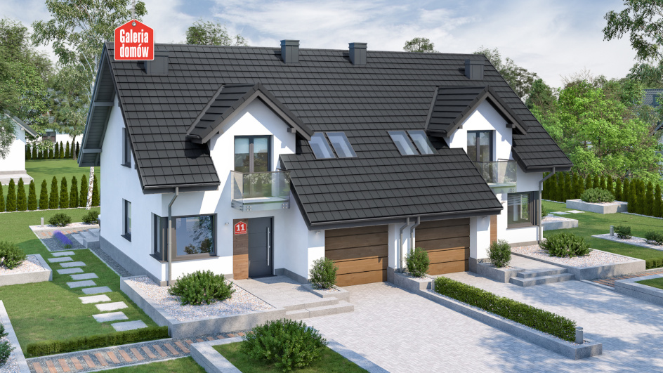 Budowa domu Dom przy Amarantowej 11 dwulokalowy z New-House