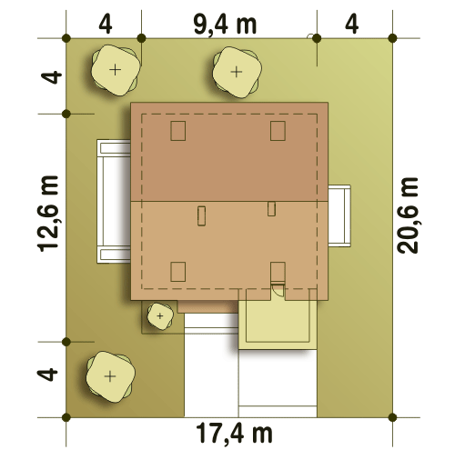 Drop z garażem 1-st. [A] - miniatura 11