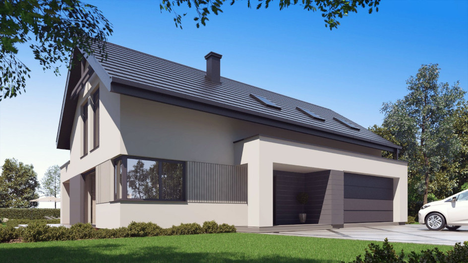 Budowa domu uA156 (odbicie lustrzane) z New-House