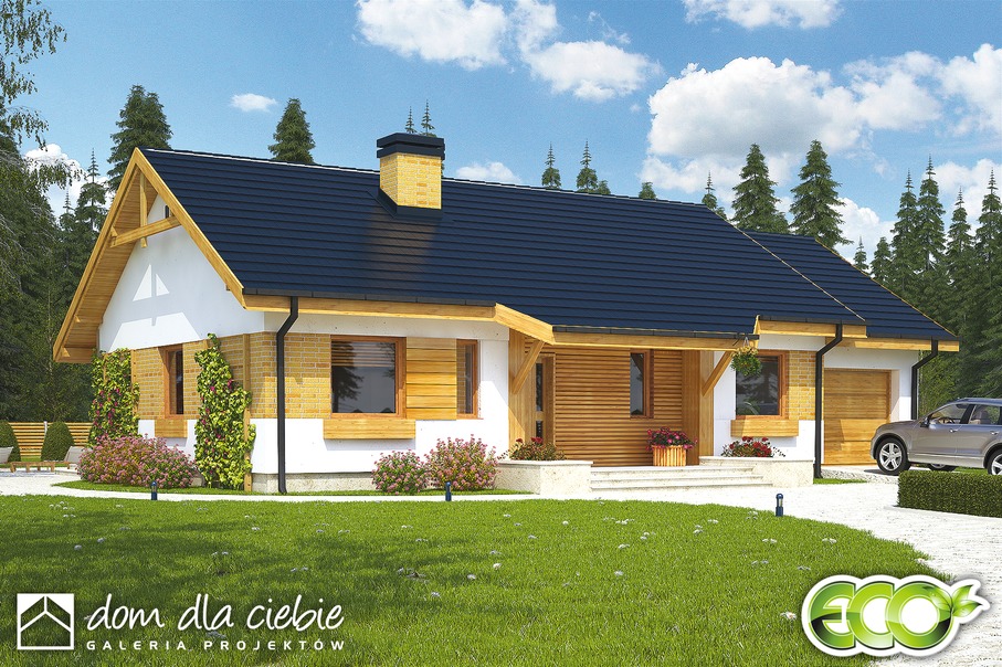 budowa domu Julek trend z garażem 1-st. [A] - New-House