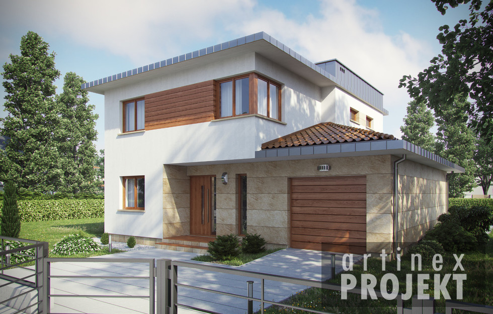 budowa domu- D87A (odbicie lustrzane)- New-House