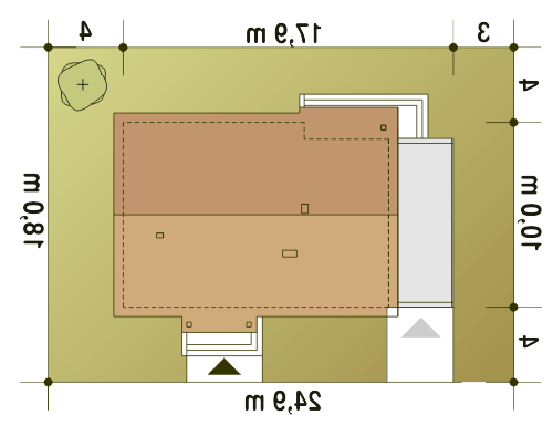 Gąska II z garażem 1-st. [A1] (odbicie lustrzane) - miniatura 9