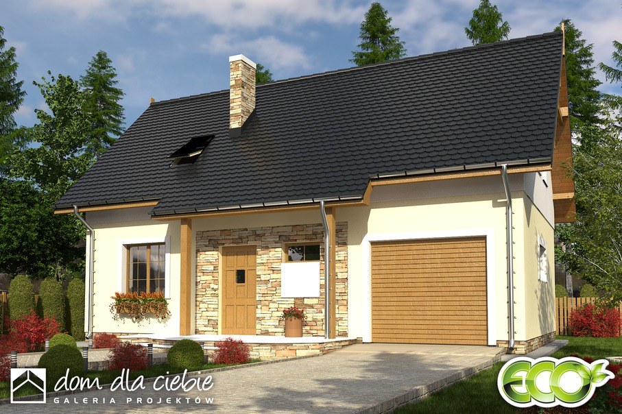 budowa domu Emilka z garażem 1-st. [A1] - New-House