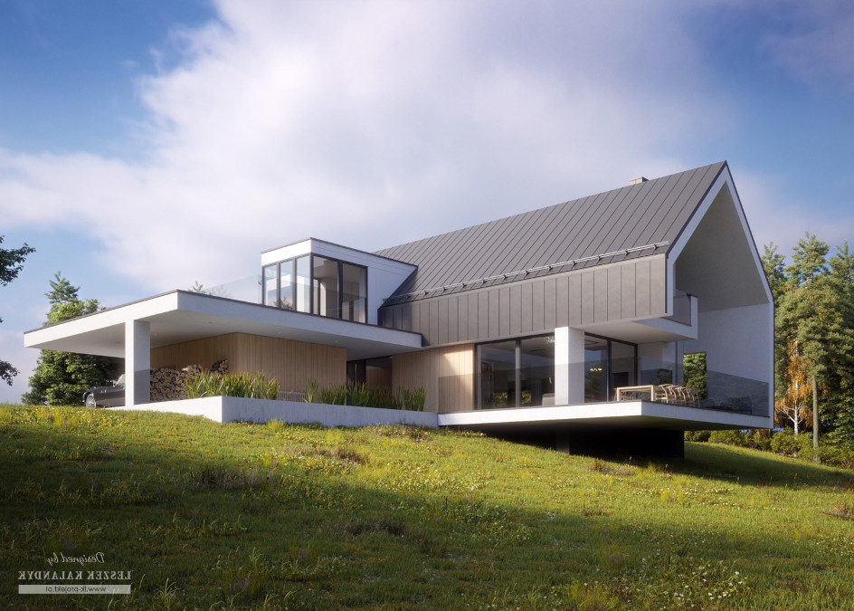 Budowa domu LK&1382 (odbicie lustrzane) z New-House