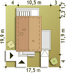 Iza trend z garażem 1-st. [A] (odbicie lustrzane) - miniatura 10