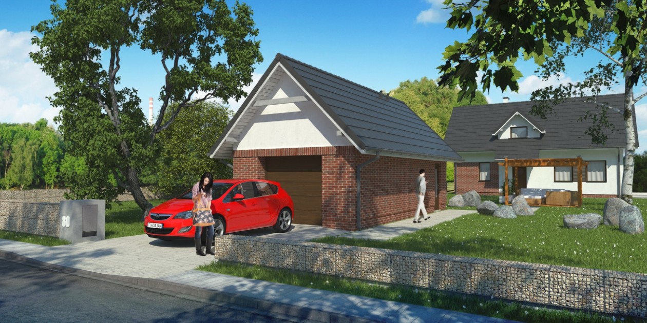 budowa domu Vehiculum II G1 (Odbicie lustrzane) - New-House