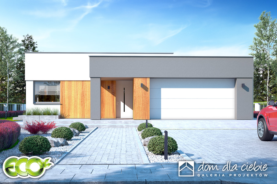 budowa domu Bursztyn III z garażem 2-st. [A] (odbicie lustrzane) - New-House