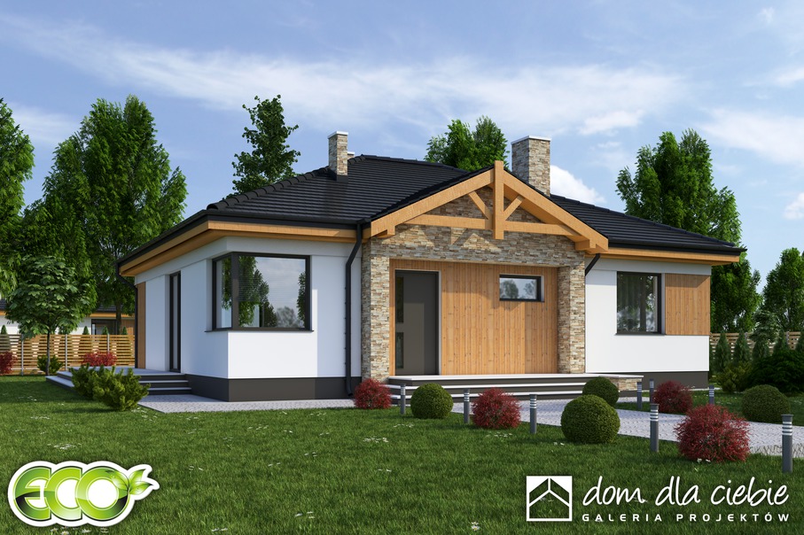 budowa domu Łucja II bez garażu [B] (odbicie lustrzane) - New-House
