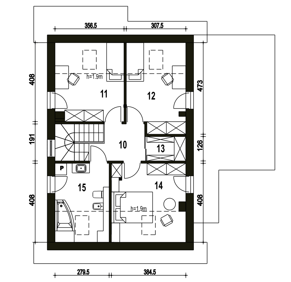 Głuszec z garażem 1-st. [A] - miniatura 10