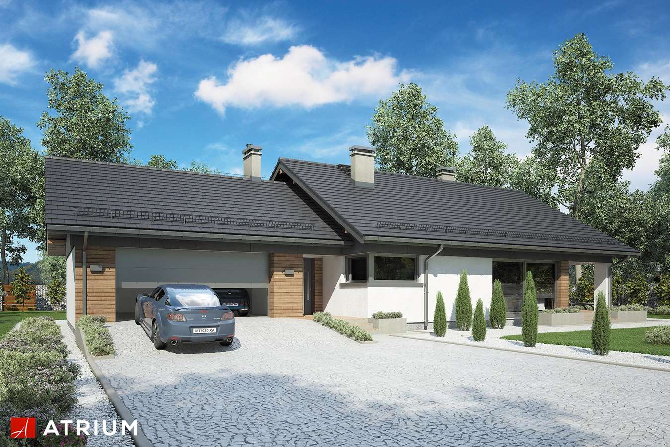 budowa domu Kos VIII odbicie lustrzane - New-House
