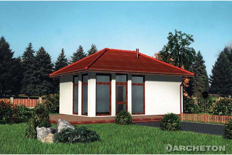 budowa domu Pawilon handlowy 01 (odbicie lustrzane) - New-House