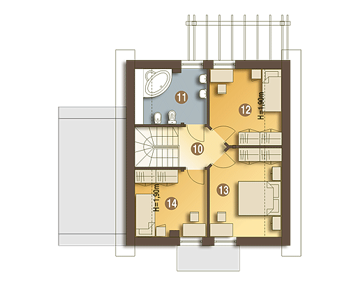 Ala z garażem 1-st. [A] - miniatura 9