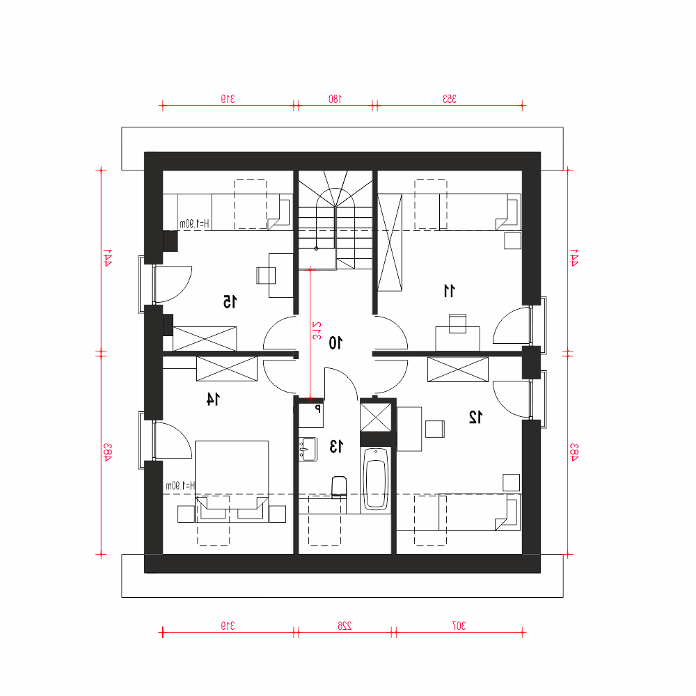 Wawrzyn z garażem 1-st.[A] (odbicie lustrzane) - miniatura 10