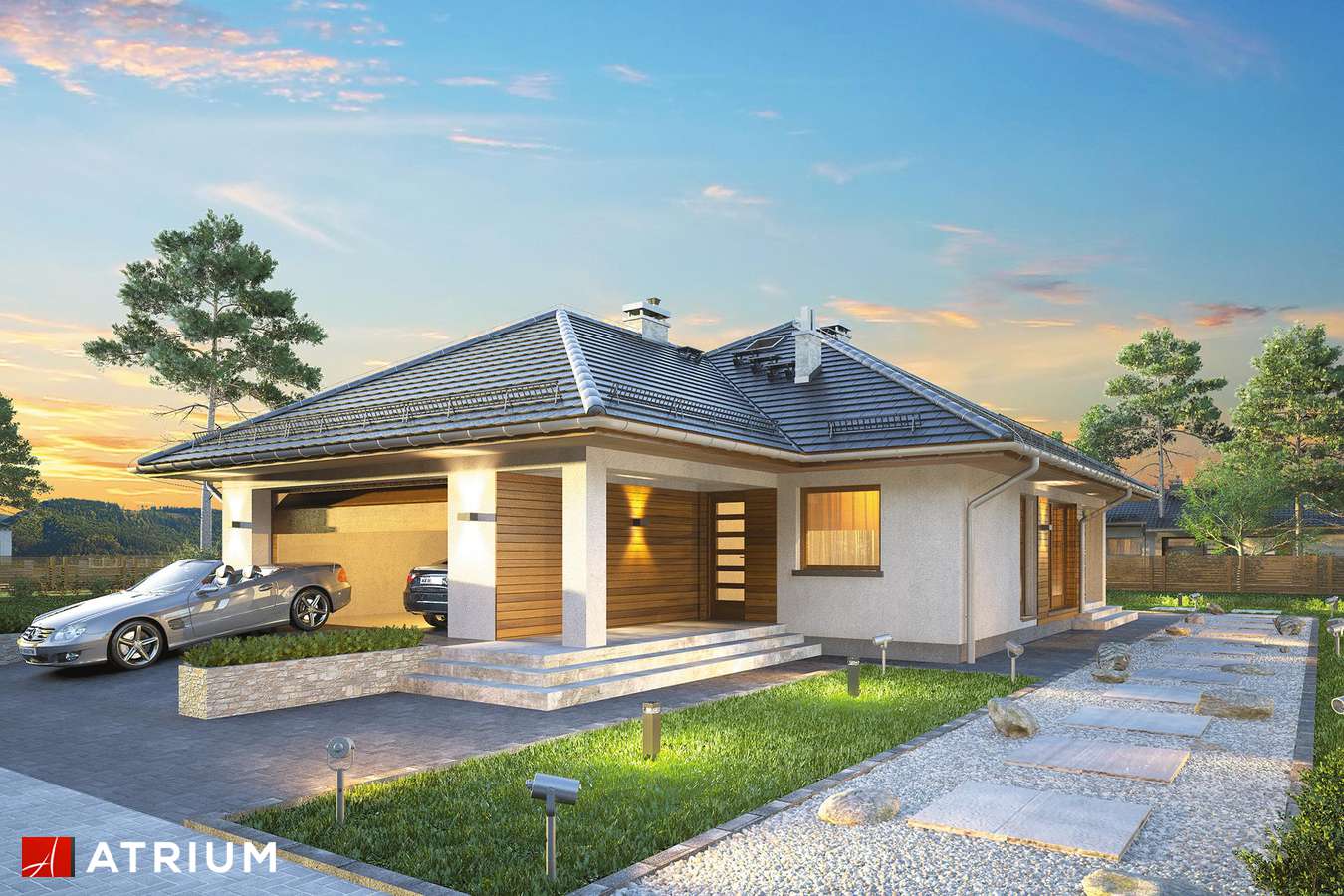 budowa domu Bursztyn Plus odbicie lustrzane - New- House