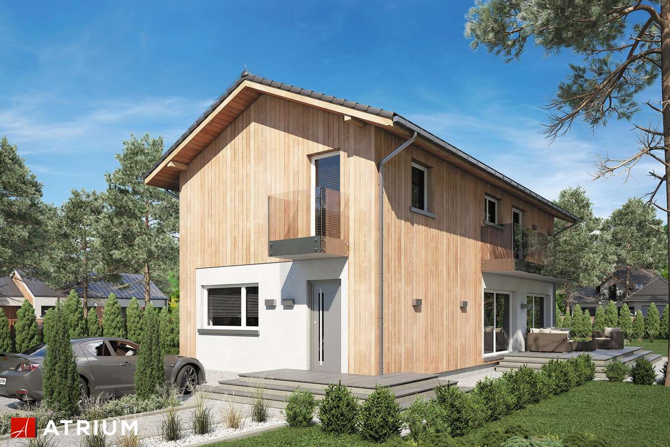 budowa domu Forte Bis odbicie lustrzane - New-House