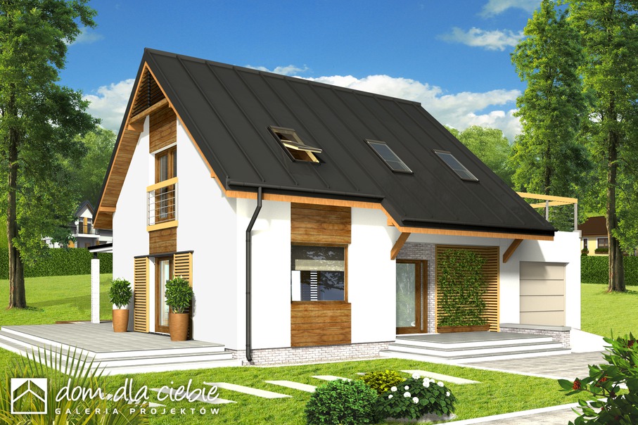 budowa domu Franek z garażem 1-st. [A] - New-House