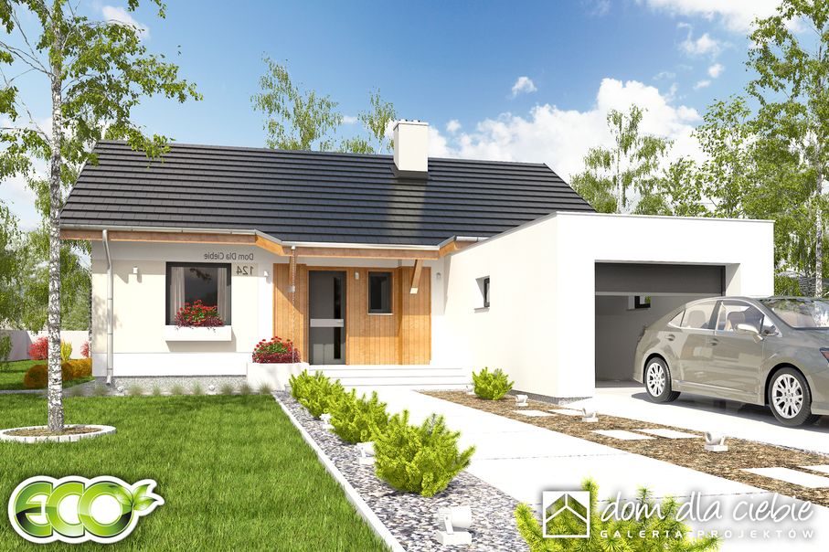 budowa domu Ares trend z garażem 1-st. [A] (odbicie lustrzane) - New-House